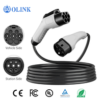 Câble de charge EV en gros d'usine OLINK, GBT vers GBT, 22 kW, 32 A, longueur personnalisable, certifié CE TUV, câble d'extension de charge EV