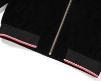 Blouson universitaire unisexe personnalisé en velours avec fermeture éclair et broderie de patchs, col montant, vêtement d'extérieur tendance pour les commandes en gros en UE et aux États-Unis