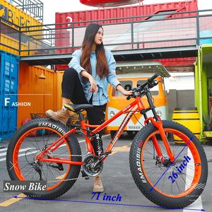 Bicicletta da Montagna per Uomo con Telaio in Acciaio al Carbonio da 26 Pollici, 27 Velocità, Doppia Sospensione, Freni a Disco, Pedali Ordinari Completamente Ammortizzati - Product Image 2