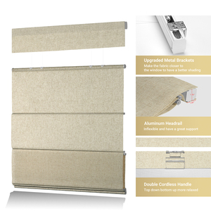 Couture à la main TDBU stores romains contrôle de la lumière tissu <span class=keywords><strong>lin</strong></span> ombre romaine pour fenêtres d'hôtel - Product Image 5