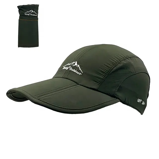 RTS-Sombrero de camuflaje plegable de poliéster con logotipo personalizado, alta calidad, sombrero de golf a prueba de sol, malla transpirable, para deportes al aire libre