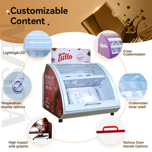 Meisda Sc15 15L Sô Cô La Tủ Lạnh Bánh Mát Hiển Thị Mini Tủ Lạnh Với Cửa Kính - Product Image 2