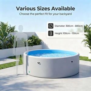 Custom Various Sizes Available Large Capacity Family Outdoor Round Above Ground Inflatable Swimming <strong>Pool</strong> <strong>Accessories</strong> with Cover - Product Image 3
