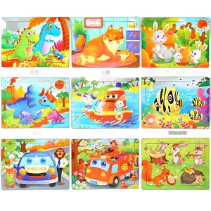 Popolare Puzzle in Legno 3D con Animali Cartoon, <span class=keywords><strong>Gioco</strong></span> Educativo per Bambini, Giocattoli in Legno per lo Sviluppo Cognitivo - Product Image 3