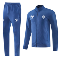 Chaqueta de Fútbol para Hombre, Personalizada con Logotipo, Impresión por Transferencia de Calor, Transpirable, de Secado Rápido, 100% Poliéster, Diseño Moderno, para Entrenamiento