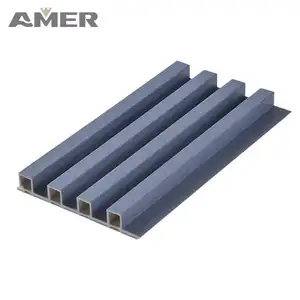 Amer factory best price plastic washable kitchen fluted flexible wall covering panels WPC uv marble sheet wall panel