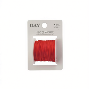 ไหมถักมาคราเม่ 1 มม. 20 ม. สีแดง อุปกรณ์งานฝีมือ - Product Image 2