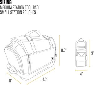 Sac à outils ODM/OEM avec bretelles réglables, durable, résistant à l'eau, organiseur d'outils, sac à outils moyen - Product Image 4