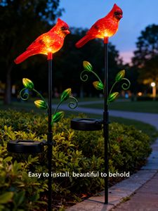 Luci Solari Cardinal per Esterni, Decorazione da Giardino a Forma <span class=keywords><strong>di</strong></span> Uccello Rosso, per Patio e Prato - Product Image 6