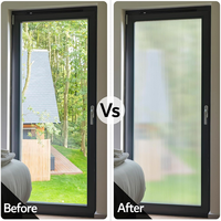 3D Reeded Milchglas folie Selbst klebende dekorative PET-Fenster folie schützt die Privatsphäre für Büro-und Heim dekoration