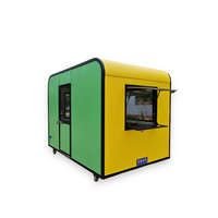Remorque de restauration mobile de qualité supérieure pour café et nourriture, unité de traiteur extérieure avec évier, rangement et comptoir de service