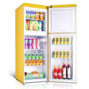 Refrigerador BCD-142C de Doble Puerta, Estilo Retro <span class=keywords><strong>Vintage</strong></span>, con Congelador Superior, Pequeño, Colorido, con Funciones Inteligentes de Refrigeración y Congelación - Product Image 4
