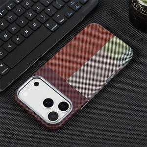 Funda Magnética Inalámbrica para <span class=keywords><strong>iPhone</strong></span> 12 <span class=keywords><strong>13</strong></span> 14 15 16 17 18 Pro Max, con Textura de Fibra, Ultra Delgada, de PC, en Oferta - Product Image 4
