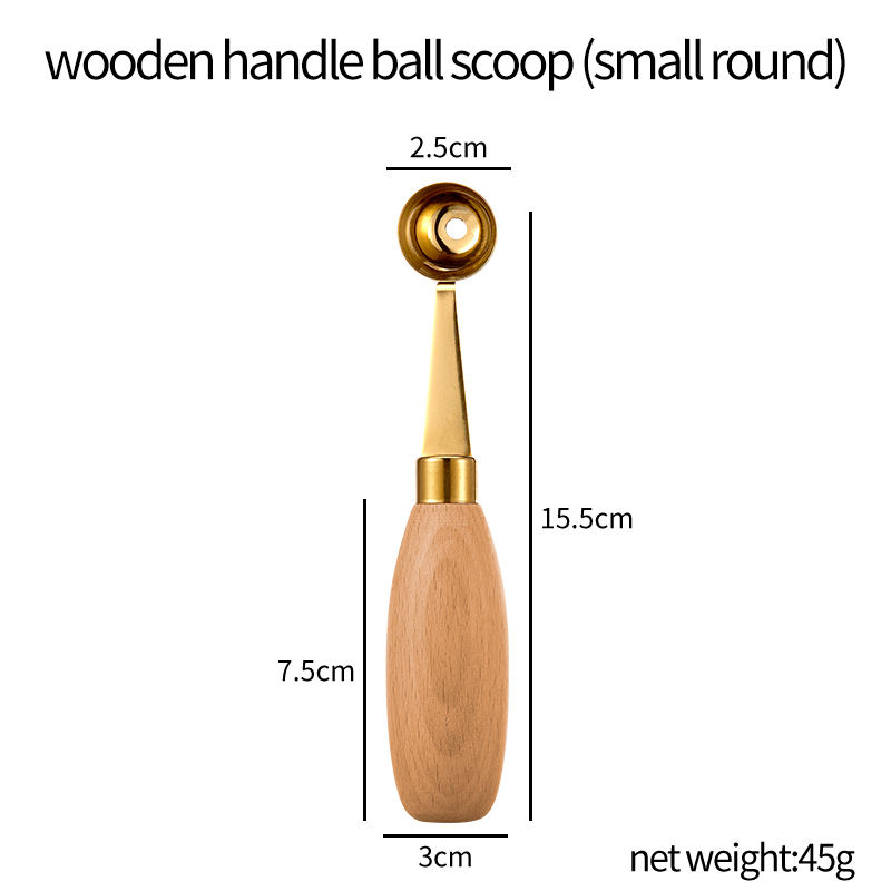 ด้ามจับไม้ตักลูกบอล (กลมเล็ก)