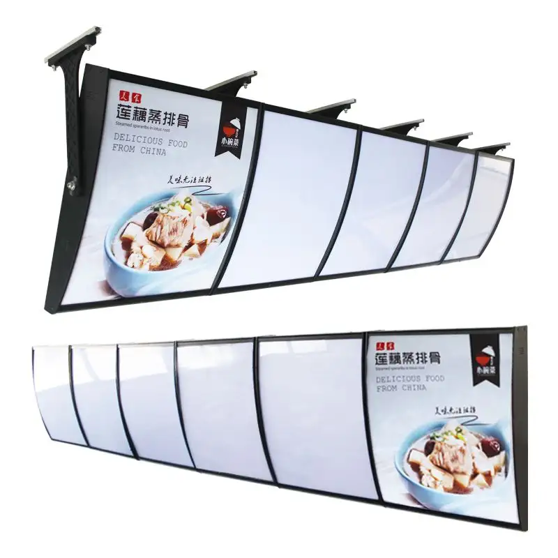 Giao hàng nhanh LED màn hình menu nhà hàng thức ăn nhanh Menu hiển thị LED hộp đèn tùy chỉnh hệ thống treo