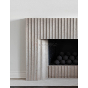 Newstar Travertin Möbel Beiger Travertin Kaminstein Marmor Kaminsims Travertino Kaminumrandung - Product Image 6