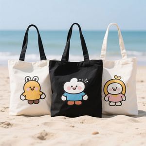 Custom Logo Printed <b>Size</b> Square Zip Canvas Cloth Packaging Tote <b>Bag</b> With Zipper for Advertising - Product Image 1