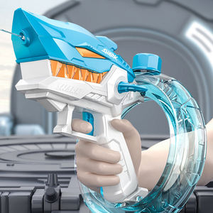Zomer Kinderhaai Waterpistool Speelgoed Hogedruk Elektrisch & Mechanisch Voor Buitenzwembad & Strand Spelen Duurzaam Plastic Materiaal - Product Image 2