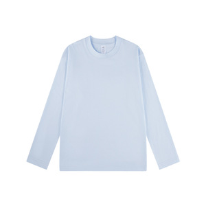 เสื้อยืดคอกลมผ้าฝ้าย100% 230ก. สีพื้นทรงหลวมลำลองสำหรับผู้ชาย - Product Image 3