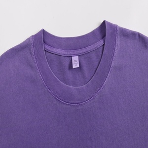 T-shirt d'été de haute qualité pour hommes Logo personnalisé uni 100% coton t-shirt surdimensionné 350gsm sérigraphie lourde t-shirt unisexe - Product Image 5