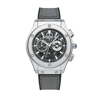 Montre à quartz pour homme Mark Fairwhale, cadran à motif hélice, boîtier en alliage, bracelet en cuir, étanche 30 m, montre sport pour poignet FW-5023