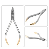 Pince dentaire en acier inoxydable pour fil orthodontique pince coupante à extrémité distale pince formant des boucles en tweed chirurgical oral