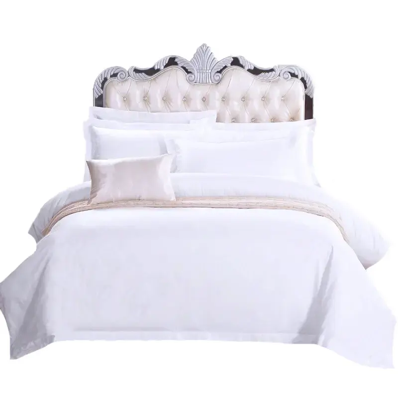 Fabric hotel Bedding pure white four piece set Cotton Bedding Set hotel bed sheet