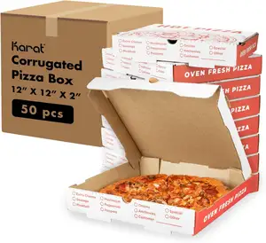 Custom Wholesale Big Pizza Packing Box Carton 6 8 10 12 14 18 Inches White Pizza Box