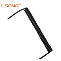 LSENG Écouteur mono 2,5 mm/3,5 mm avec anneau en C, cordon spiralé, pour radio bidirectionnelle (écoute uniquement)