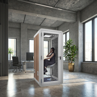 Module de bureau modulaire portable en acier moderne, à hauteur réglable, avec panneaux mobiles et insonorisation 40 dB pour immeubles de bureaux