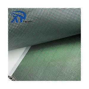 Long lanh dòng 3K màu xanh đậm + bạc phản ánh sợi carbon vải màu vàng + bạc vải - Product Image 1