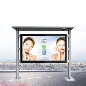 IP65 Outdoor Commercial Advertising Equipment touch screen lcd display totem waterproof digital signage