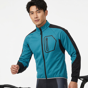 Chaqueta de Ciclismo de Manga Larga para Hombre, Cortavientos, Transpirable, 100% Poliéster, Ropa de Ciclismo OEM - Product Image 3