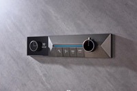 Système de douche à température constante brossé doux 800*600 avec affichage LED de la température, robinet de douche de salle de bain, ensemble de douche 4 fonctions