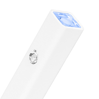 Mini Lampe UV + LED Portable Linéaire Style Cuir pour Séchage des Ongles