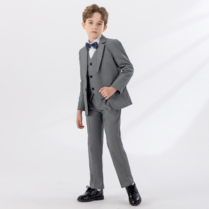 Robe de costume pour enfants automne et hiver version coréenne d'un beau costume de chœur d'hébergement de classe de garçon de couleur unie - Product Image 4