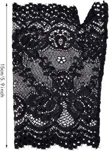 Guantes de encaje para mujer Guantes florales sin dedos Guantes de graduación nupcial para accesorios de disfraces de fiesta de boda - Product Image 4