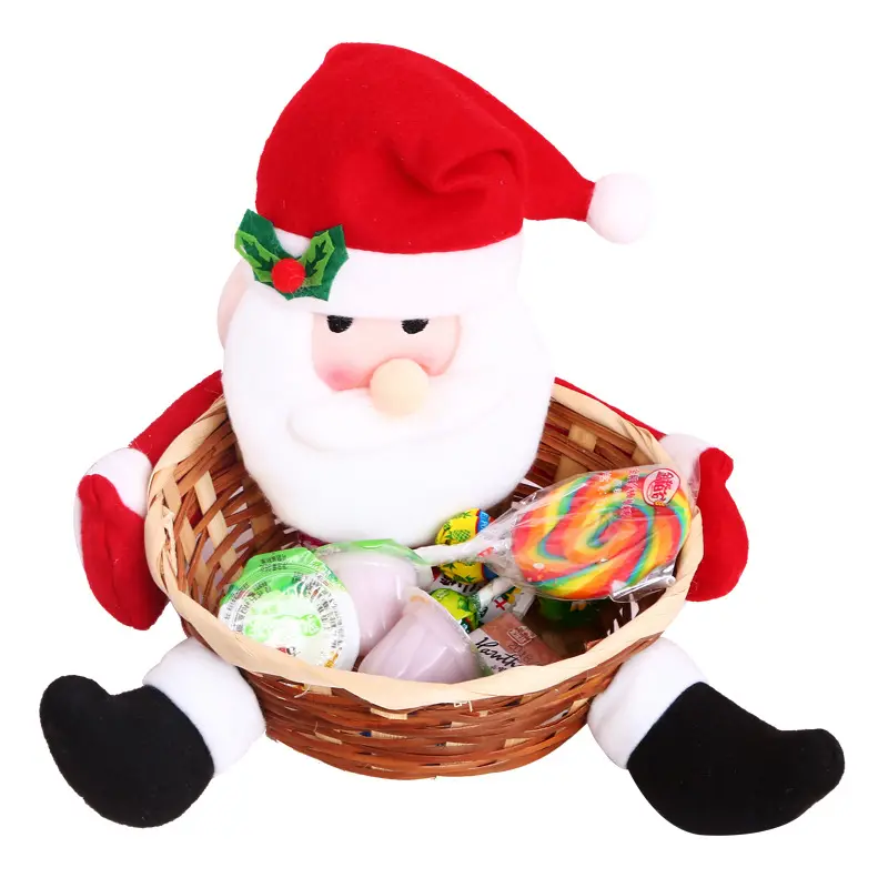 Kẹo táo quà tặng dễ thương sáng tạo giỏ quà giáng sinh trang trí Giáng sinh giỏ kẹo mới
