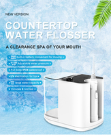 Irrigateur oral sans fil rechargeable de Flosser d'eau de bureau en gros d'usine avec le grand réservoir d'eau de 880ml