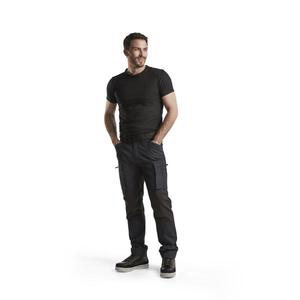 BLAKLADER - 145918458699D108 Pantalones de servicio con elástico Dark Navy/Black-EAN 7330509498408 PANTALONES DE TRABAJO DE CARGO - Product Image 3