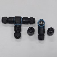 M20 Nylon T-Connector 2-Core 18AWG US Gauge IP68 Prise d'aviation étanche à trois voies avec applications d'alimentation USB à 3 broches En stock