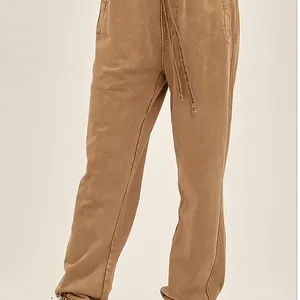 Vente en gros de pantalons de survêtement baggy délavés vintage personnalisés en coton délavés de qualité supérieure