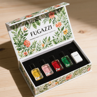 Boîte cadeau en papier magnétique rigide, échantillon gratuit, logo imprimé, produits de parfumerie vides personnalisés, flacon de parfum avec emballage