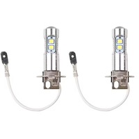 Ampoules LED H1 H3 6000K blanches super lumineuses haute puissance 10-SMD 5630 pour feux de brouillard de voiture, feux de jour DRL, lampe automobile, accessoires de voiture (1 pièce)