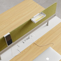 Cabines de bureau modernes en bois 4-6 personnes cloison de travail assemblé et durable bureau d'ordinateur avec fonction insonorisée