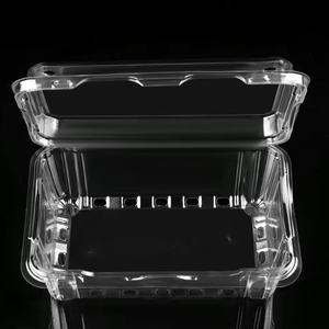 Fraises et tomates cerises PET à clapet ventilé jetable fruits Punnet avec couvercle à charnière - Product Image 6