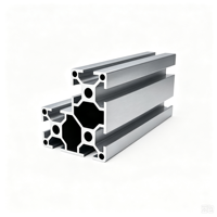 Profilé de poteau octogonal en aluminium usiné CNC avec grands et petits trous pour panneau d'affichage de stand d'exposition, construction modulaire