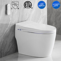 WC intelligent CUPC avec siphon en S 305 mm, installation encastrée, monobloc, bidet à capteur automatique avec télécommande, ouverture et fermeture automatiques du siège