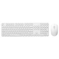 Rapoo X260S Combo Clavier et Souris Sans Fil 2.4G Souris Silencieuses 13 Touches Multimédias 1000 DPI Autonomie de 12 Mois pour Ordinateur Portable de Bureau