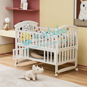 CLAF BEBE Cunas de bebé de madera maciza de alta calidad Cama de bebé multifunción sólida - Product Image 2